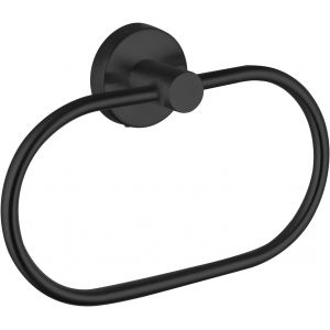 ERYI-Anneau Porte-Serviettes Perforé Pour Salle De Bain, Barre Porte-Serviettes Murale En Noir, Anneau De Serviettes En Acier Inoxydable De Style Moderne, Accessoires De Salle De Bain - Neuf