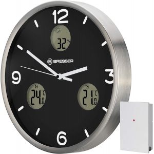 ChenQuanSarl-Mytime Io Nx Horloge Murale Radio-Pilotée Avec Thermomètre Et Hygromètre 30 Cm De Diamètre - Neuf