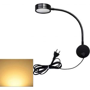 5W Eu Plug Lampe De Lecture Flexible Lampe De Chevet Led Avec Interrupteur On/Off Et Pr Filaire,Lampe Murale &Agrave; Col De Cygne Pour Chambre Bureau H&ocirc;tel,3000K (Noir-Blanc Chaud) - Neuf