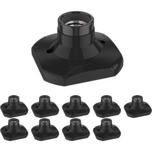 TIANYI-10 pièces plafonnier/douille de lampe ELEKTRA, noir, 1x E27 max. 60W - Neuf
