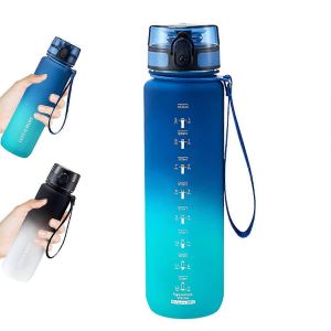 Gourde De Sport, 1000 Ml, En Plastique &Eacute;tanche, Id&eacute;ale Pour Le Sport, Le V&eacute;lo, Le Camping, Les Activit&eacute;s De Plein Air, Le Yoga Et La Salle De Sport. Couleur : Vert. - Neuf