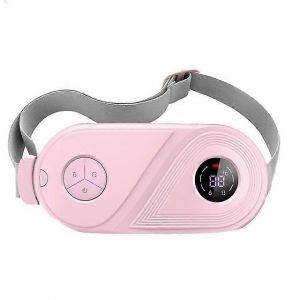Masseur Vibrant &Eacute;lectrique Chauffant Pour Soulager Les Crampes Ut&eacute;rines Et Les Douleurs Menstruelles, Ceinture De Massage Pour Le Ventre Et La Taille, Rose - Neuf
