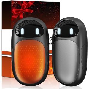 JGD-Chaufferette Main Rechargeable,2PCS Chauffe Main Electrique 7000mAh 36 Hrs de Chauffage avec &Eacute;cran LCD,Chaufferette Reutilisable 3 Niveaux Chaleur,Cadeau Noel pour Poches et Gants en Hiver Froid - Neuf