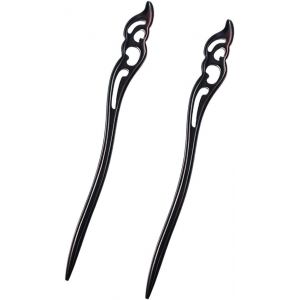 Shiba-2 Pièces Vintage Cheveux Baguettes,Épingles À Cheveux Chinois Baguettes,Bâtons De Cheveux En Bois,Bâtons De Cheveux Vintage,[3 - Neuf