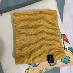 Silencieux En Peluche Solide Pour Femme,Tricot En Laine,Anneau Polaire,Bandana,Écharpe,Chauffe-Cou,Bandeau En Cachemire Épais,Masque De Ski,Hiver-Taille Unique-Yellow - Neuf