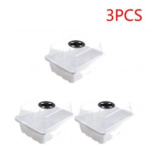 Pot De Semis Vert Multifonctionnel, Plantation, Repiquage, Jardinage, Soins Infirmiers, Boîte De Semis, 1 À 5 Pièces.White 3pcs - Neuf