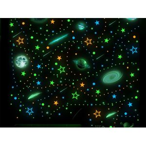 Kit D'autocollants Muraux &Eacute;toiles Phosphorescentes Pour La D&eacute;coration De Chambre D'enfant - Neuf