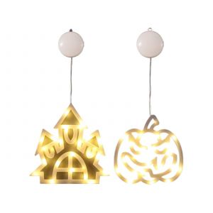 Guirlande Lumineuse Led Halloween Pour Fen&ecirc;tre Avec Ventouse - Lot De 2 - Neuf