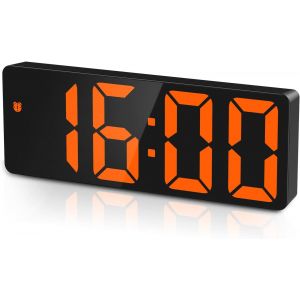 R&eacute;veil num&eacute;rique LED avec Affichage de la temp&eacute;rature, r&eacute;veil de Voyage, luminosit&eacute; r&eacute;glable, Affichage 12/24H, Horloge num&eacute;rique pour Maison, Chambre &agrave; Coucher, Bureau, Enfants, Personnes - Neuf