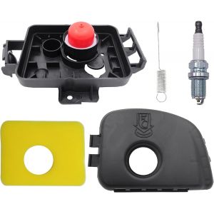 MEVRONISSHOP-Base de filtre &agrave; air 595663, couvercle de filtre &agrave; air 595660 et filtre en mousse de rechange pour tondeuse &agrave; gazon Briggs Stratton 450E 500E 550E 550Ex - Neuf