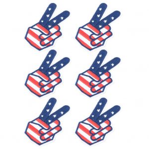Lot De 6 Patchs Brodes En Tissu Avec Drapeau Americain, Autocollants, Accessoires Pour Vetements - Neuf