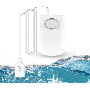 130db De L'eau Alarme De Fuite, 95 Cm De Câble De Capteur, Alarme De Sécurité À Domicile, Fuite D'eau, Détection De Batterie Inclus - Neuf