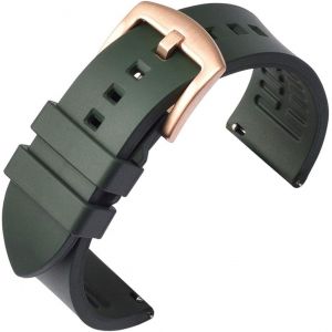 KAL-Bracelet De Montre De Sport, Bracelet De Remplacement De Bande De Montre &Agrave; D&eacute;gagement Rapide En Caoutchouc Fluor&eacute; Fkm Pour Montre De Sport 19Mm 20Mm 21Mm 22Mm 24Mm For Men Women - Neuf