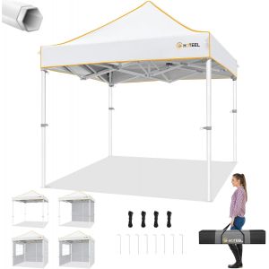 Ulteronixshop-Auvent Pop-Up De 16,8 X 16,8 Cm, Facile &Agrave; Monter Avec 4 Parois Lat&eacute;rales, Tube Hexagonal Upf50+ &Eacute;tanche De 1500 Mm, Tente D'ext&eacute;rieur Avec Sac De Transport Pour &Eacute;v&eacute;nements Commerciaux, - Neuf