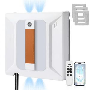 Robot Nettoyeur de Vitres Intelligent - 4 Buses Ultrasoniques - Navigation Intelligente pour un Nettoyage Sans Angles Morts - Neuf