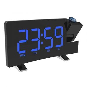 Réveil à projection,radio-horloge numérique avec chargeur USB,variateur de luminosité 0-100 % pleine gamme,D - Neuf