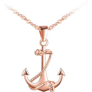 Kal-Colliers Pour Femmes Et Filles, Collier Pendentif En Argent 925, Colliers Pendentif D'ancre Classique, Symbole De Courage, De Protection Et De Force, Collier Créative, Bijoux Élégants - Neuf
