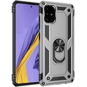 Kal-Coque Pour Samsung Galaxy S10 Lite/A91/M80s + 9d Verre Trempé, Silicone Souple Et Pc Dur Coque [Slim Armor] Protection Résistante, Anti-Choc, Anti-Rayure, Etui Housse Avec Support Kickstand - Neuf