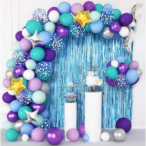 Ensemble de guirlandes de ballons sirène, décoration de fête sirène, 12'' 10 - Neuf