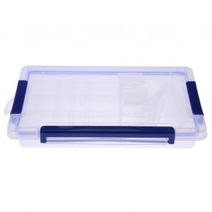 Boite de rangement rectangulaire en plastique transparent pour bijoux, perles et bagues (20 compartiments) - Neuf
