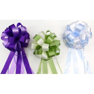 Kal-Lot De 3 Grands Noeuds De Tirer De 18 Cm De Long - 50 Cm De Long - Avec Ruban Cadeau - Pour Les Cadeaux, Les Sacs, Les Sacs &Agrave; Sucre, Les Travaux Manuels, La D&eacute;coration - Neuf