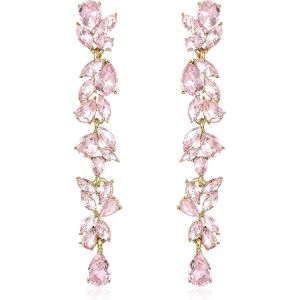Mariage Strass Cristaux Lustre Boucles D'oreilles Pendantes Pour Les Femmes Mari&eacute;es, Art D&eacute;co Marquise Baisse Mari&eacute;e Pendentif Long Drop Boucles D'oreilles Pour Bal - Neuf