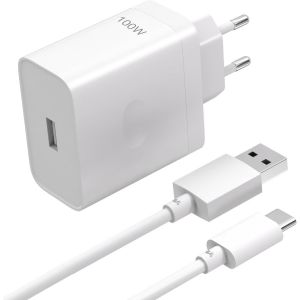 JGD-100W Chargeur Rapide avec 8A C&acirc;ble USB C 1m pour Oppo Super vooc Charge,USB C Chargeur Secteur pour Oppo Find X8Pro Ultra Reno 13Pro 13 12Pro 12FS 12F A40 A80 pour Oneplus 15 13R 13 Nord 5 4 CE 4 - Neuf