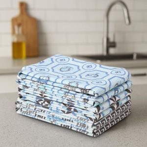 Eryi-Ensemble De Torchons De Cuisine En Coton U2013 Super Absorbants 70x45 Cm Torchons Et Torchons Pour La Vaisselle, Le Séchage Et Le Nettoyage U2013 Ultra Doux U2013 Lot De 6 U2013 Mosaic Combo - Neuf