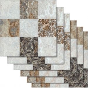 30 Morceaux De Mosaïque Stickers Auto Adhésif Imperméable À L'eau De Carreaux De Marbre Auto-Adhésif, Autocollant De Mur De Décoration Pour La Cuisine, La Salle De Bains-20x20cm(Marbre) - Neuf