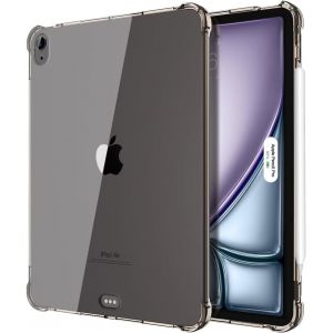 KAL-Coque Pour Ipad Air 11 Pouces (M3/M2-2025/2024),Ipad Air 5&Egrave;me/4&Egrave;me G&eacute;n&eacute;ration 10.9""(2022/2020),&Eacute;tui De Protection Arri&egrave;re Fine En Tpu Transparent Pour Apple Pencil Pro/Usb-C, Noir - Neuf