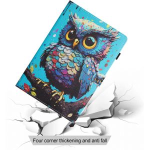 Coque Pour Tablette Ipad Air 11 (2024)/Ipad Pro 11 11 Pouces (4th/3rd/2nd Generation) 2022/2021/2020 Etui Housse Pu Cuir Flip Support Protection Cover Case, Hibou[Coq9129009] - Neuf