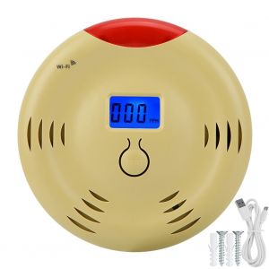 Detecteur de fuite de gaz combustible, detecteur de monoxyde de carbone, alarme sonore et lumineuse, application Tuya - Neuf