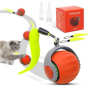 Speedy Tail 3.0 Jouet Interactif Pour Chat Avec 2 Queues De Rechange Orange - Neuf