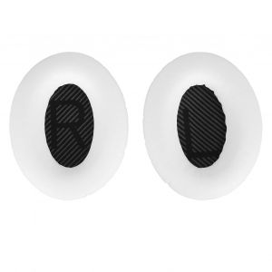 Coussinets d'oreille de remplacement Coussinets d'oreille en mousse &agrave; m&eacute;moire de forme en cuir prot&eacute;in&eacute; souple pour QC35 35ii QC25 QC15 QC2 AE2i AE2W Blanc - Neuf