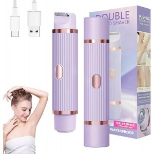 Oayew-Tondeuse De Bikini &Eacute;lectrique 2 En 1 Pour Femme - Ipx7 &Eacute;tanche - Rasoir Portable Pour Cheveux, Visage, Sourcils, Moustache, Barbe, Corps, Visage Et Fille - Neuf