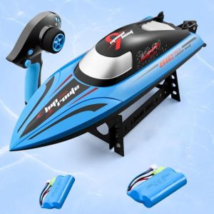Bateau Télécommandé Haute Vitesse Pour Enfants Étanche Avec Batterie Longue Durée Bleu YONIS - Neuf