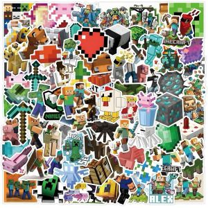 Lot De 110 Autocollants Miner En Vinyle Imperméable Pour Enfants, Cadeau D'anniversaire, Sac De Fête, Remplissage De Sacs D'eau, Bagages, Ordinateur, Planche À Roulettes - Neuf