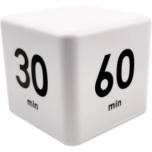 Checarzhn--No1-Minuteur De Cuisine Pour Enfants, Adapté Au Tdah, Chronométrage Pour L'apprentis En Classe, Paramètres De Gestion Du Temps 15 20 30 60 Minutes ¿ Blanc - Neuf