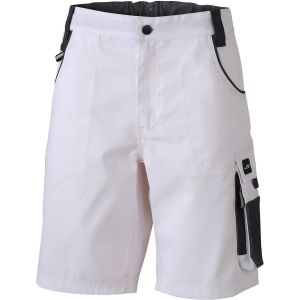 Bermuda De Travail Homme - Jn835 - Blanc - Neuf