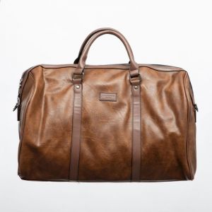 Sac de voyage similicuir avec anse amovible 50x26x28cm Homme TORRENTE - Neuf