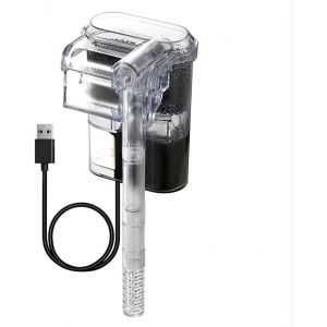 Letnerny-Filtre Extérieur Aquarium, Filtre Pompe Oxygène Filtre À Suspendre Arrière Usb Avec Débit D'eau Réglable Pour Eau Douce Et Eau Salée - Neuf