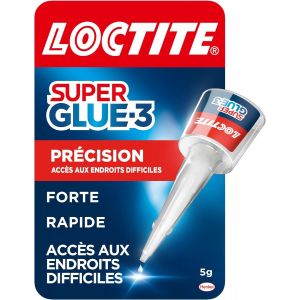 Super Glue-3 Pr&eacute;cision (flacon de 5 g) Colle forte pour r&eacute;parations pr&eacute;cises Colle liquide tous mat&eacute;riaux Colle transparente &agrave; s&eacute;chage rapide - Neuf