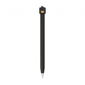 Couverture de stylet &Eacute;tui &agrave; crayons en silicone &eacute;lastique doux Ducky Look Slim Antiskid Tablette Anti-chute Stylet Housse de stylo Petit canard noir pour stylo de 2&egrave;me g&eacute;n&eacute;ration - Neuf