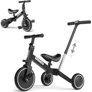 Subzonal-Trike 4 En 1 Pour Enfants Avec Poign&eacute;e De Pouss&eacute;e Parentale Pour 1 &Agrave; 3 Ans, Gar&ccedil;ons, Filles, Tout-Petits, Tricycle, V&eacute;lo D'&eacute;quilibre Pour B&eacute;b&eacute;, Si&egrave;ge Et Poign&eacute;e R&eacute;glables - Neuf