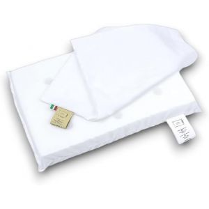 Kalanka-- Oreiller B&eacute;b&eacute; Memory - Oreiller Pour Ultra Respirant En Mousse &Agrave; M&eacute;moire De Forme - Avec Taie D'oreiller Blanche 100% Coton D&eacute;houssable - Pour Lit, Transporteur, Ouet, Next To Me (24 X 34 C - Neuf