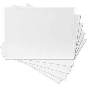 Toile Vierge Pour Peinture À L'huile Ou Acrylique-Lot De 5 Toiles Blanches Canvas En Coton Sur Cadre En Pin 30 X 40 Cm-Toile A Peindre Blanche Grand Format Et Chassis - Neuf