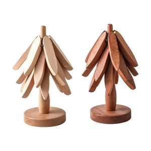 2pcs Dessous De Plat Pour Plats Chauds Arbre En Forme De Dessous De Plat Set Tampons Résistants À La Chaleur - Neuf