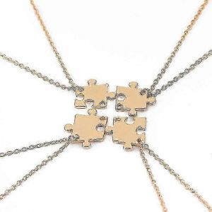 Collier Puzzle Pour Les Meilleurs Amis Pack De 4 Gold_Lucky_B - Neuf