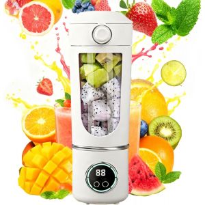 Mixeur Portable De 700 Ml, Mixeur Personnel Portable Pour Smoothie, Mini M&eacute;langeur &Agrave; Bec Droit Avec 12 Lames Et Couvercle Avec Chargeur Usb Pour Voyage, Salle De Sport - Neuf
