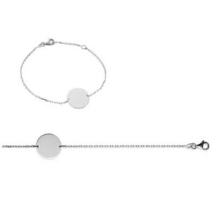 Bracelet - Bijouxia - M&eacute;daille Personnalisable - Argent 925 - Longueur 16 Cm - Enfant - Neuf